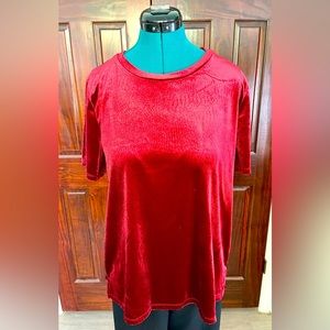 Old Navy Red Velvet Blouse